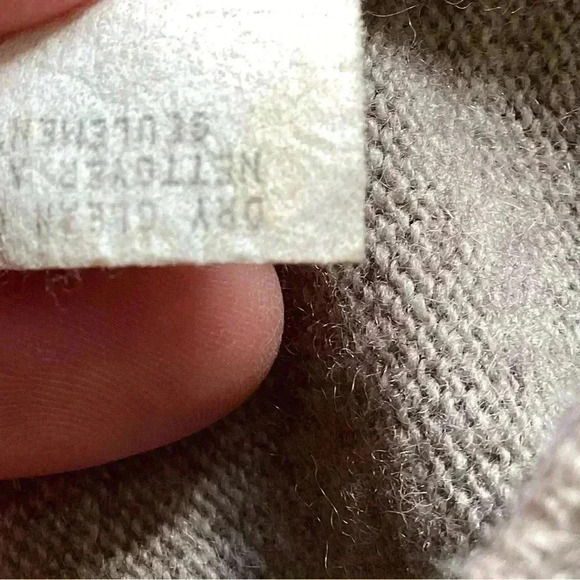 Anne Klein II Cashmere& Angora Blend Caedigan Sweater Taupe Made in Italy Medium - Picture 6 of 9